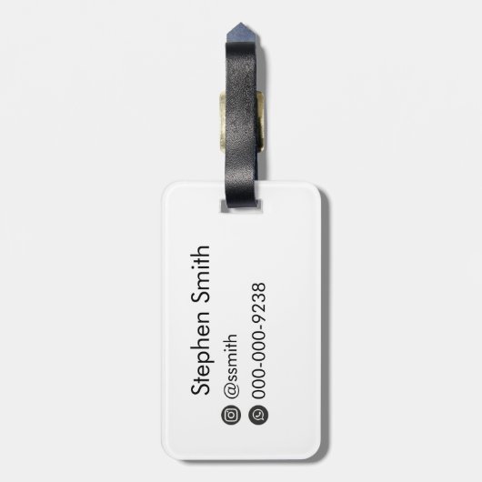 Eiffeltoren, het iconische monument van Parijs Bagagelabel (Achterkant verticaal)