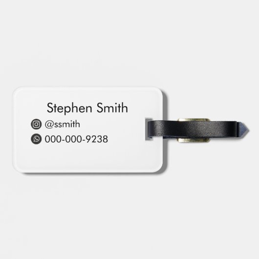 Eiffeltoren, het iconische monument van Parijs Bagagelabel (Achterkant horizontaal)