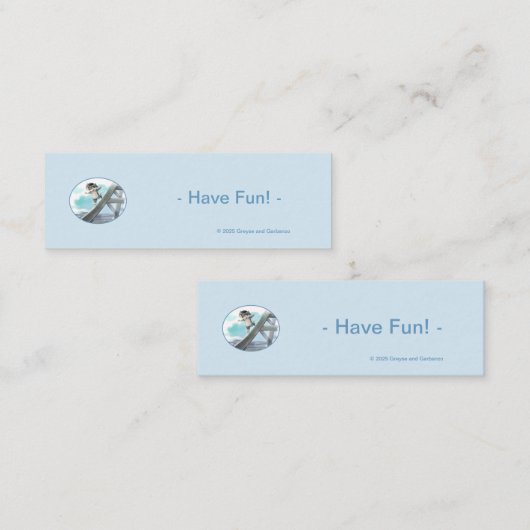 Eiffeltoren horizontale Bladwijzer (bulk) - Fun Mini Visitekaartje (Voorkant / Achterkant)