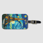 Eiffeltoren impressionisme bagagelabel (Voorkant (horizontaal))