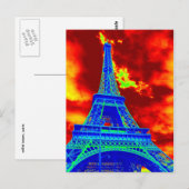 eiffeltoren in brand briefkaart (Voorkant / Achterkant)