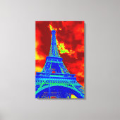 Eiffeltoren in brand canvas afdruk (Voorkant)