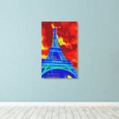 Eiffeltoren in brand canvas afdruk (Insitu (Houten vloer))