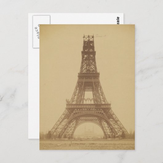 Eiffeltoren in de bouw 1888 briefkaart (Voorkant / Achterkant)