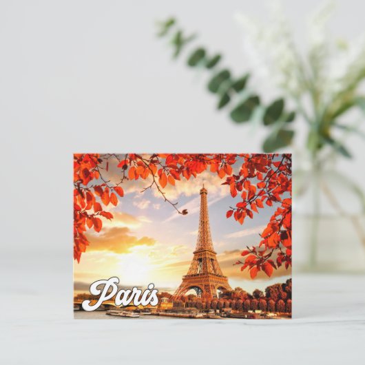 Eiffeltoren in de herfst | Parijs, Frankrijk Briefkaart (Staand voorkant)