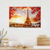 Eiffeltoren in de herfst | Parijs, Frankrijk Poster (Keuken)