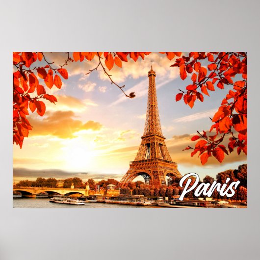 Eiffeltoren in de herfst | Parijs, Frankrijk Poster (Voorkant)