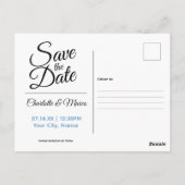 Eiffeltoren in de lente Save the Date Briefkaart (Achterkant)