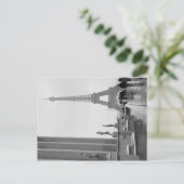 Eiffeltoren in de sneeuw briefkaart (Staand voorkant)