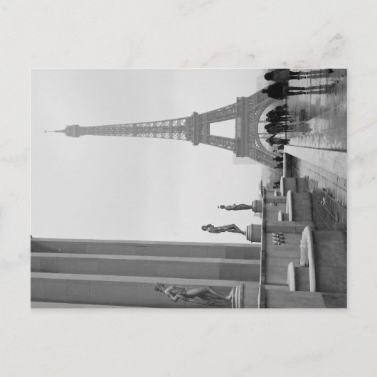 Eiffeltoren in de sneeuw briefkaart (Voorkant)