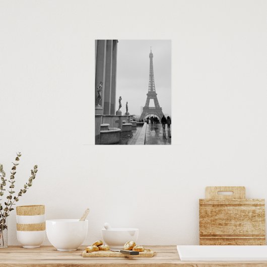 Eiffeltoren in de sneeuw poster (Keuken)