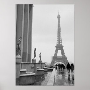 Eiffeltoren in de sneeuw poster