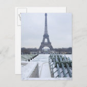 Eiffeltoren in de winter 3 briefkaart (Voorkant / Achterkant)