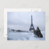 Eiffeltoren in de winter briefkaart (Voorkant / Achterkant)