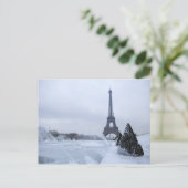 Eiffeltoren in de winter briefkaart (Staand voorkant)