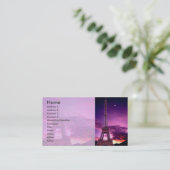 Eiffeltoren in de zonneschijn hemel visitekaartje (Staand voorkant)