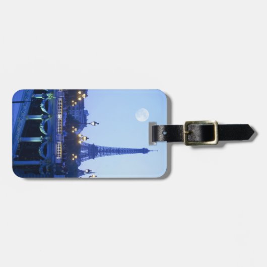 Eiffeltoren in Dusk Bagagelabel (Voorkant horizontaal)