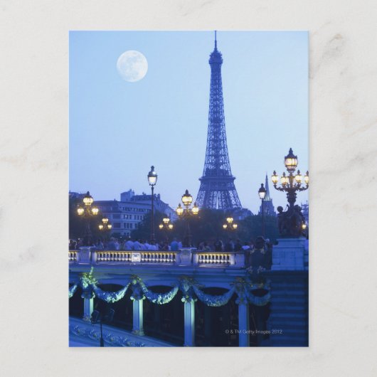 Eiffeltoren in Dusk Briefkaart (Voorkant)
