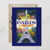  Eiffeltoren in het Franse Briefkaart Parijs (Voorkant / Achterkant)