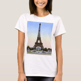 Eiffeltoren in het Parijs van de 19e eeuw T-shirt