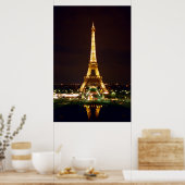 Eiffeltoren in kleur poster (Keuken)