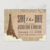 Eiffeltoren in Parijs Aankondigingskaart (Voorkant)