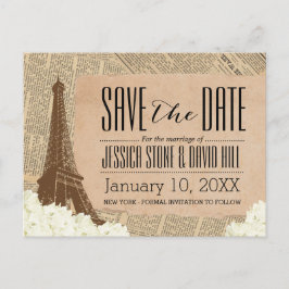  Eiffeltoren in Parijs Aankondigingskaart