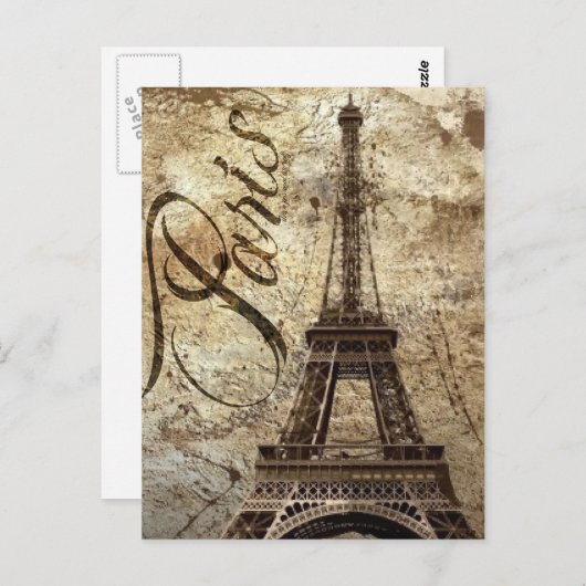 Eiffeltoren in Parijs Briefkaart (Voorkant / Achterkant)