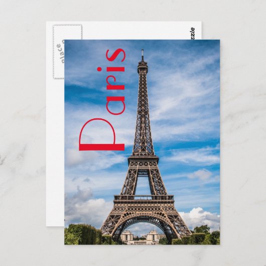 Eiffeltoren in Parijs Briefkaart (Voorkant / Achterkant)