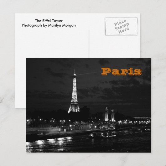 Eiffeltoren in Parijs Briefkaart (Voorkant / Achterkant)