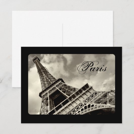  Eiffeltoren in Parijs Briefkaart (Voorkant / Achterkant)