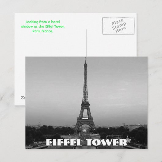 Eiffeltoren in Parijs Briefkaart (Voorkant / Achterkant)