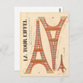 Eiffeltoren in Parijs Briefkaart (Voorkant / Achterkant)