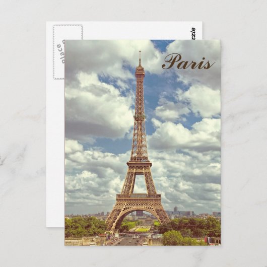 Eiffeltoren in Parijs Briefkaart (Voorkant / Achterkant)