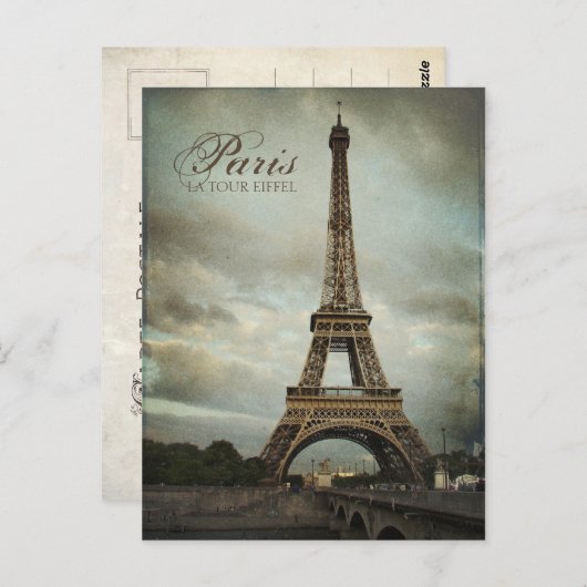  Eiffeltoren in Parijs Briefkaart (Voorkant / Achterkant)