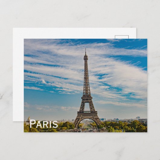 Eiffeltoren in Parijs Briefkaart (Voorkant / Achterkant)