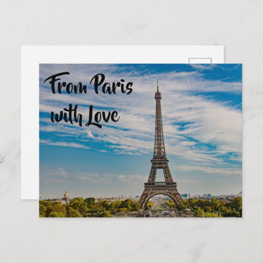 Eiffeltoren in Parijs Briefkaart (Voorkant / Achterkant)