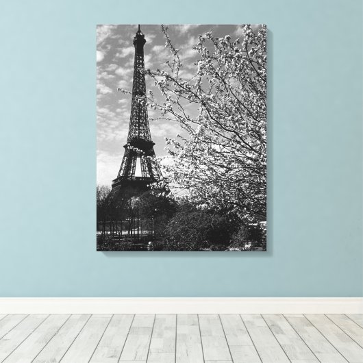 Eiffeltoren in Parijs Canvas Afdruk (Insitu (Houten vloer))