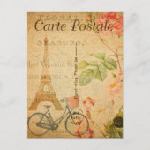 Eiffeltoren in Parijs en fietsen Frans Briefkaart (Voorkant)
