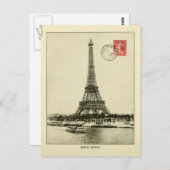 Eiffeltoren in Parijs Frankrijk Briefkaart (Voorkant / Achterkant)