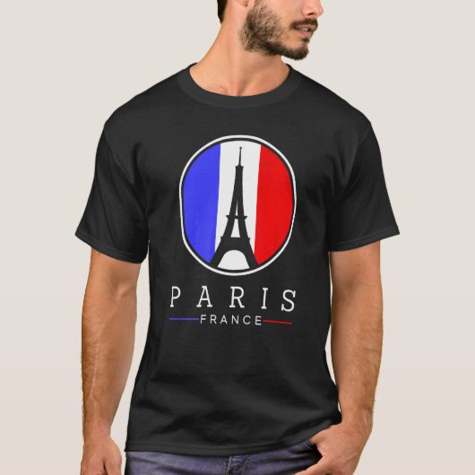 Eiffeltoren in Parijs Frankrijk Liefdesbord met Fr T-shirt (Voorkant)