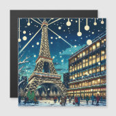 Eiffeltoren in Parijs, Frankrijk met kerst (Voorkant / Achterkant)