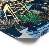 Eiffeltoren in Parijs, Frankrijk met kerst Poster (Hoek)