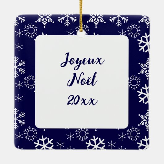 Eiffeltoren in Parijs, Frankrijk tijdens de kerstd Keramisch Ornament (Achterkant)