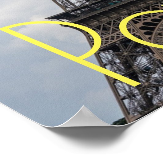 Eiffeltoren in Parijs Kunstwerk Frankrijk Reizen Poster (Hoek)