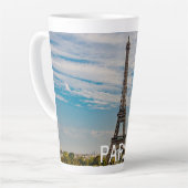 Eiffeltoren in Parijs Latte Mok (Linkerhoek)