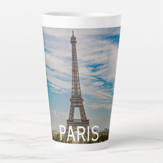 Eiffeltoren in Parijs Latte Mok (Voorkant)