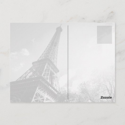 Eiffeltoren in Parijs met sterke lensflare Briefkaart (Achterkant)