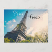 Eiffeltoren in Parijs met sterke lensflare Briefkaart (Voorkant)