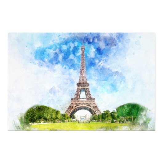 Eiffeltoren in Parijs nr1 Foto Afdruk (Voorkant)